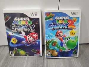 Nintendo Wii Super Mario Galaxy 1 & 2 CIB; GETESTET FUNKTIONIERT! - Bild 1 von 11
