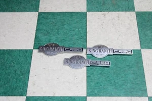 04-07 F250 King Ranch Rear Tailgate Side Emblem Badge Set of 3x Factory OEM - Picture 1 of 12