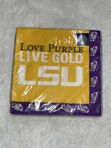 LSU Louisiana State Tigers Napkins 20 - 2ply Lunch Napkins Yellow New - Picture 1 of 1