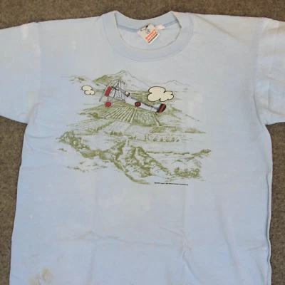 VTG Snoopy Joe Cool T Shirt FITS M Flying Ace Red Baron Plane Saturdays Tee - Image 1 of 4
