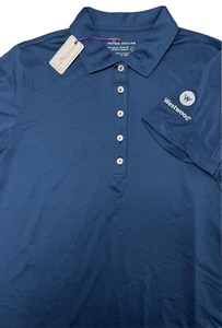 A58 NEU Peter Millar Pewter Blue Golf Polo Damen L Polyester Elasthan - Bild 1 von 4