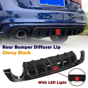 Car Rear Diffuser Lip For Infiniti Q50 Q50L 2018-23 Infiniti Tuning w/ LED Light - Picture 1 of 11