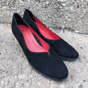 Ara Odina Damen wellig Topline schwarz Wildleder Pumps Größe 8US Business Freizeit klassisch - Bild 1 von 14