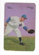 EUGENE HANDLEY 1952 MOTHER'S COOKIES #7 HOLLYWOOD BASEBALL ASS'N