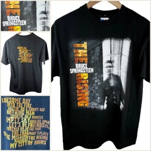 BRUCE SPRINGSTEEN Medium Vintage 2002 The Rising Concert Tour 2 Sided T-Shirt US - Picture 1 of 24