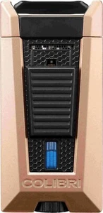 COLIBRI *STEALTH II* 3 FLAME JET CIGAR LIGHTER / ROSEGOLD - BLACK **NEW IN BOX** - Picture 1 of 1