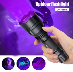 UV Violet Flashlight Rechargeable 395nm Black Light Blacklight Inspection Lamp - Picture 1 of 12