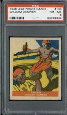 1948 Leaf Pirate Cards #133 William Dampier PSA 8