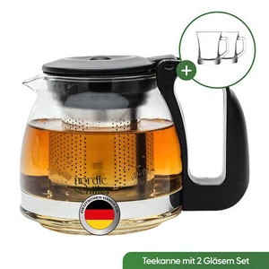 Nordic Schiller Glas Teekanne mit 3er Gläser Set - Bild 1 von 1