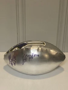 Justin Forsett and Albert McClellan Baltimore Ravens signed football Autographed - Picture 1 of 7