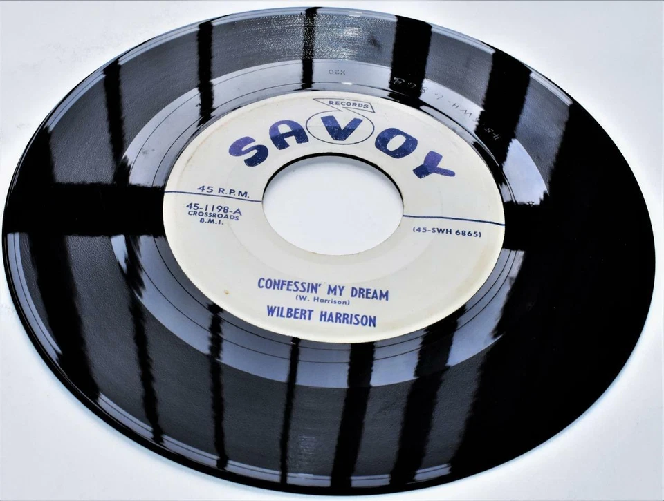 Wilbert Harrison Confessin My Dream 1956 Savoy 1198 White Label 1st Press 45 VG+ - Image 1 of 1