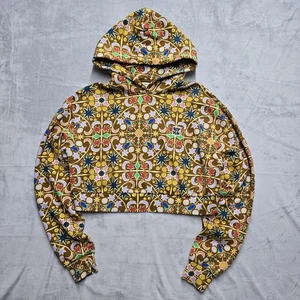 Felpa con cappuccio Lucy & Yak oversize cropped taglia XS fantasia geometrica colorata  - Foto 1 di 12