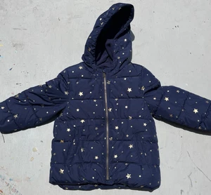 Girl's Old Navy Jacket Blue Geometric Stars 5T Full Zip Puffer Constellation - Picture 1 of 12