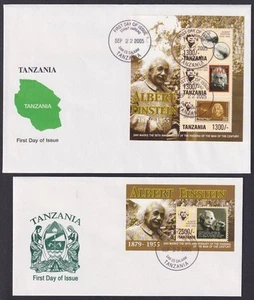 TANZANIA Sc # 2391-2 FDC 50th ANN DEATH of ALBERT EINSTEIN - Picture 1 of 1