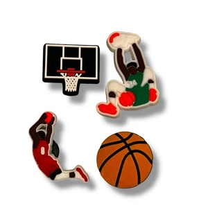 4 dijes para zapatos deportivos de baloncesto decoración Croc Jibbit nuevos sin etiquetas B-10,12 - Imagen 1 de 4