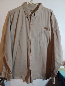 Earth City Outfitters hellbraunes Herrenhemd Größe 2XL Langarm Weißschwanz Hirsch - Bild 1 von 8