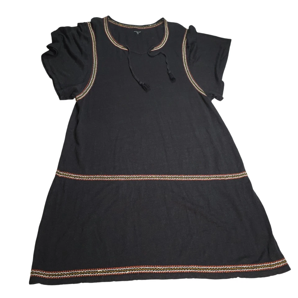 Платье миди Garnet Hill легкое женское Airy размер M органическое льняное с вышивкой - Изображение 1 из 4