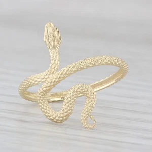 New Snake Ring 14k Yellow Gold Size 8.25 Statement - Picture 1 of 10