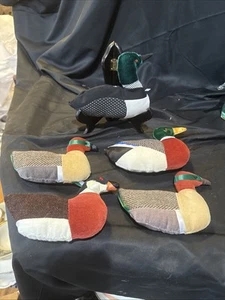 Stuffed Toy Fabric Set Of 5 Wild Waterfowl Ducks 6 In - Picture 1 of 7