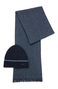 NUEVO EN CAJA BOSS Hugo Boss (Hugo Boss Etiqueta Negra) Gorro Sombrero y Bufanda Conjunto - Imagen 1 de 10