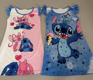 Nightgowns Pajama/Pjs Girls Size S 4-5 Princess Casual Sleepwear Set Of 2 - Picture 1 of 11