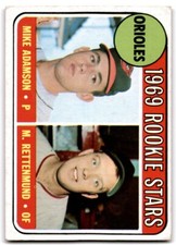 1969 Topps Orioles Rookies - Mike Adamson/M. Rettenmund Rookie Baltimore Orioles