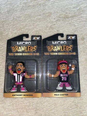 The Acclaimed Anthony Bowens & Max Caster Micro Brawlers Exclusive Figures, AEW Cover