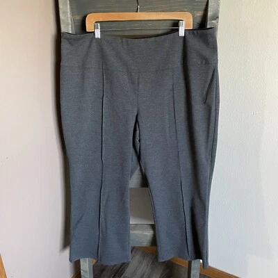 Soft Surroundings Pull On Ponte Knit Casual Career Pants Gray Plus Size 2X XXL - Image 1 of 4