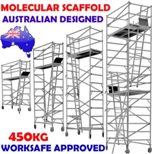 New Aluminium Scaffolding Mobile Scaffold Tower - Adjustable Platform Upto 450kg - Picture 1 of 19