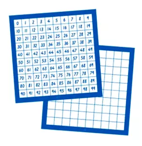 Cientos de placas numéricas laminadas de 0 a 99 1 pieza recurso para maestros de matemáticas - Imagen 1 de 2