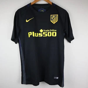 Atletico Madrid Nike Jersey Mens Size Small Black Collar Solid 2016 - Free Post - Bild 1 von 8