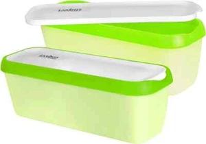 Ice Cream Containers  Pack Of 2 Ice Cream Containers With Lids 1.5 qt. green - Picture 1 of 6