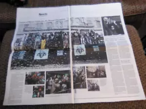 NEW YORK TIMES-25/10/24-NY LIBERTY CHAMPS+MLB-NY YANKEES-POSTER SERIE MONDIALE - Foto 1 di 5