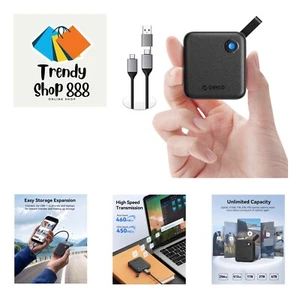 Portable SSD 512 GB with 2 in 1 USB C Cable, External Solid State Drives, Up ... - Picture 1 of 9