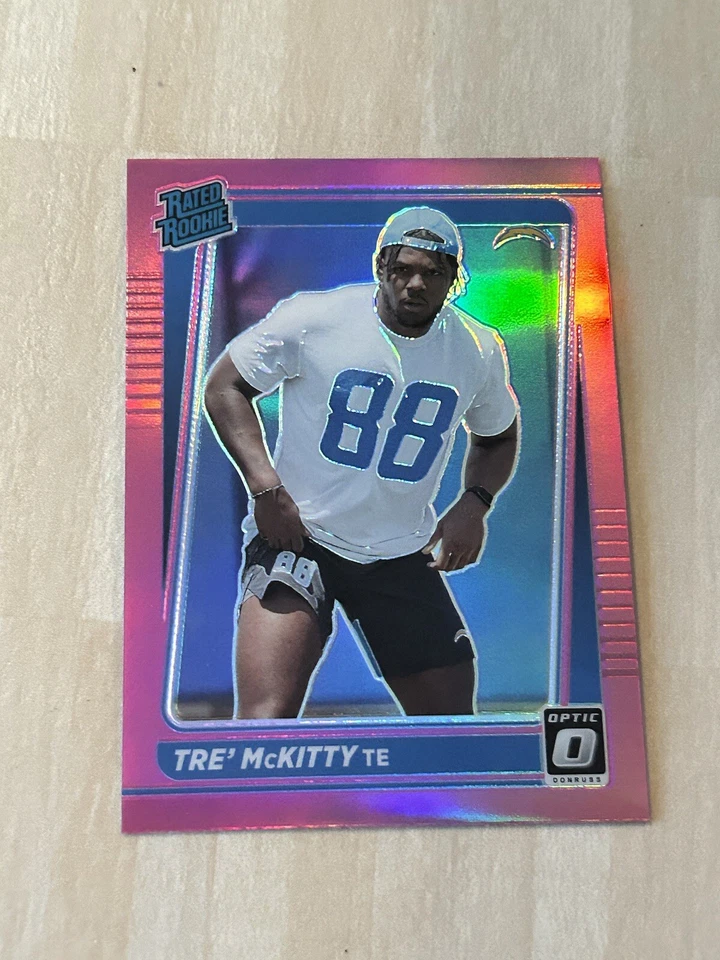 2021 Panini Donruss - Rated Rookie Tre' McKitty #P-304 Optic Holo Pink... - Image 1 of 1