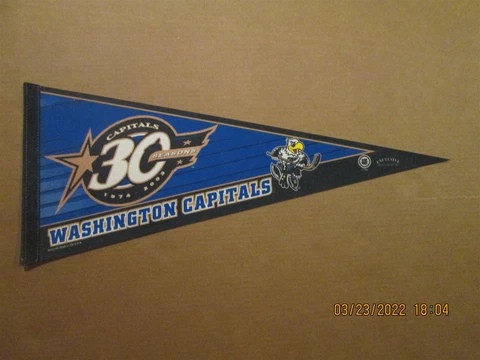 NHL Washington Capitals Vintage 1974 2003 30 Seasons Team Logo Hockey Pennant Cover