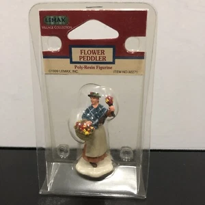 Lemax Christmas Flower Peddler 92271 1999 Retired New Sealed Poly Resin Figurine - Picture 1 of 8