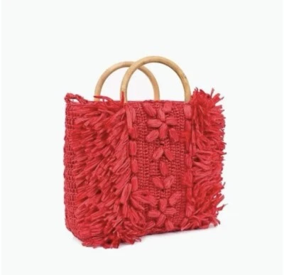 Bolso Bandolera Cleobella Anthropologie Rafia Capri Nuevo con Etiquetas Foto 1 de 4