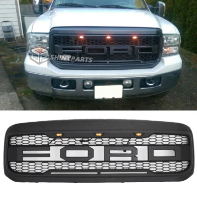 Front Grill for 1999-2004 Ford F250 F350 Super Duty Raptor Style Upgrade Grille - Image 1 of 4