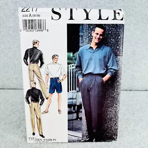 Style 2217 Trousers Pants and Shorts Pockets Pleats Mens Size 30 39 Pattern - Picture 1 of 5