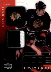 Tarjeta Eric Daze 2001/02 Upper Deck Ice Jersey J-ED Chicago Blackhawks - Imagen 1 de 2