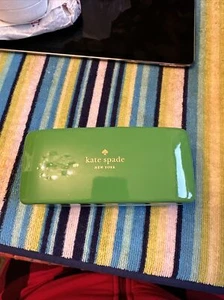 Kate Spade Green Turquoise Blue Large Eyeglasses Sunglasses Hard Case Holder EUC - Picture 1 of 11