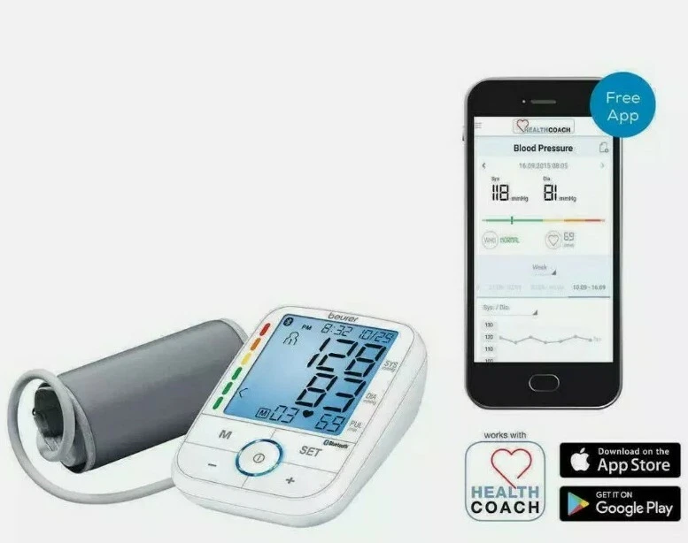 Beurer Upper Arm Blood Pressure Monitor Bm76 With Irregular Heartbeat Detection