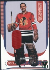 Glenn Hall Record Breakers 1/1 RB-6 Vault From 02-03 BAP Between the Pipes