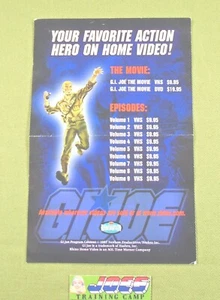 1987 papel GI Joe INSERTO DE DIBUJOS ANIMADOS PELÍCULA arco solar vhs video RhinoMation ARAH JTC - Imagen 1 de 2