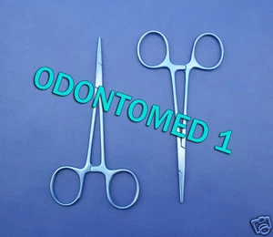 2 O.R GRADE MOSQUITO HEMOSTAT FORCEPS 5" SERRATED STRAIGHT MADE IN TITANIUM  - Picture 1 of 3