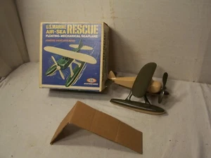 1974 Ideal U.S. Marine Air-Sea-Rescue Floating Mechanical Seaplane w/Box wind up - Picture 1 of 6