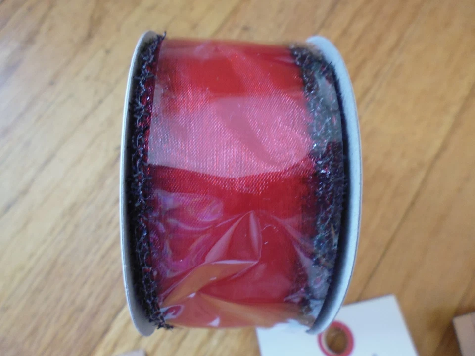 NOVA Fita de Tecido para Temporada de Natal Cor Vermelha 12 pés L X 1 1/2 pol W - Imagem 1 de 1