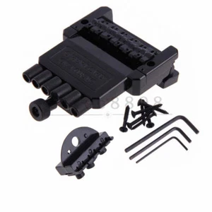 6 String Guitar Tailpiece Tremolo Bridge For Headless Guitar Black - Picture 1 of 7