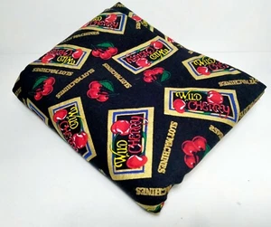 Shamash & Sons Stoff Wild Cherry Schwarz Rot Gold Baumwolle 3+ Yards 124x44  - Bild 1 von 4